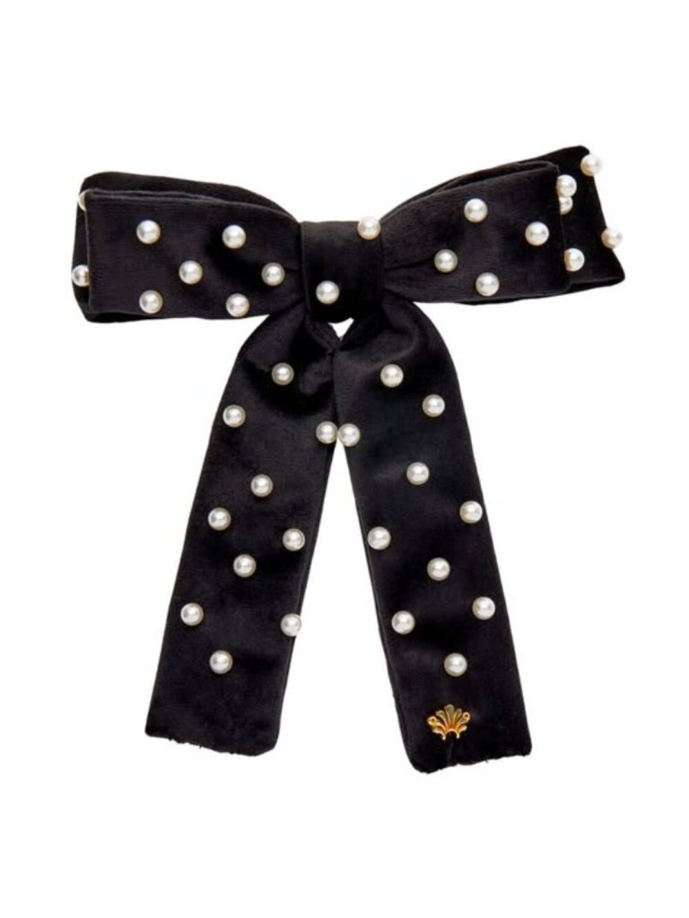 NWT LELE sadoughi PEARL EMBELLISHED ANTOINETTE BOW BARRETTE